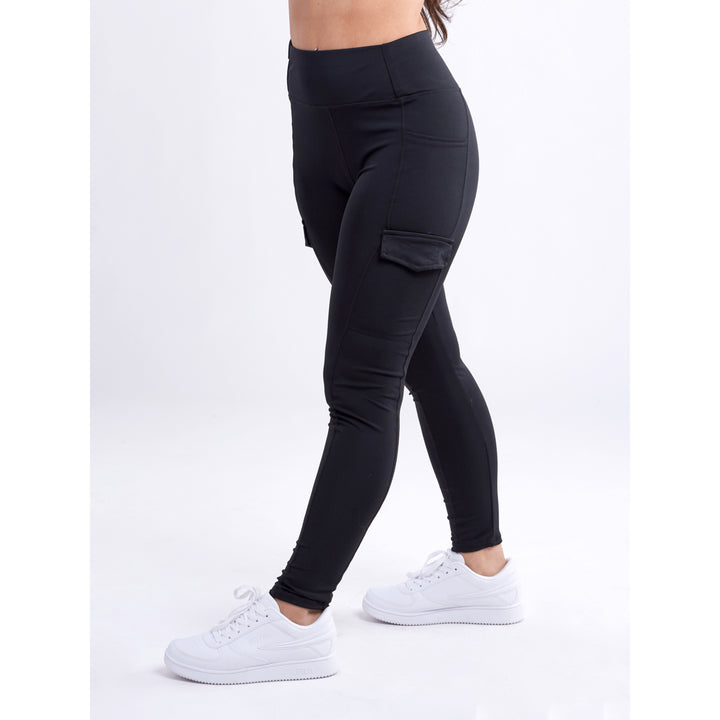 High-Waisted Leggings with Side Cargo Pockets Image 8