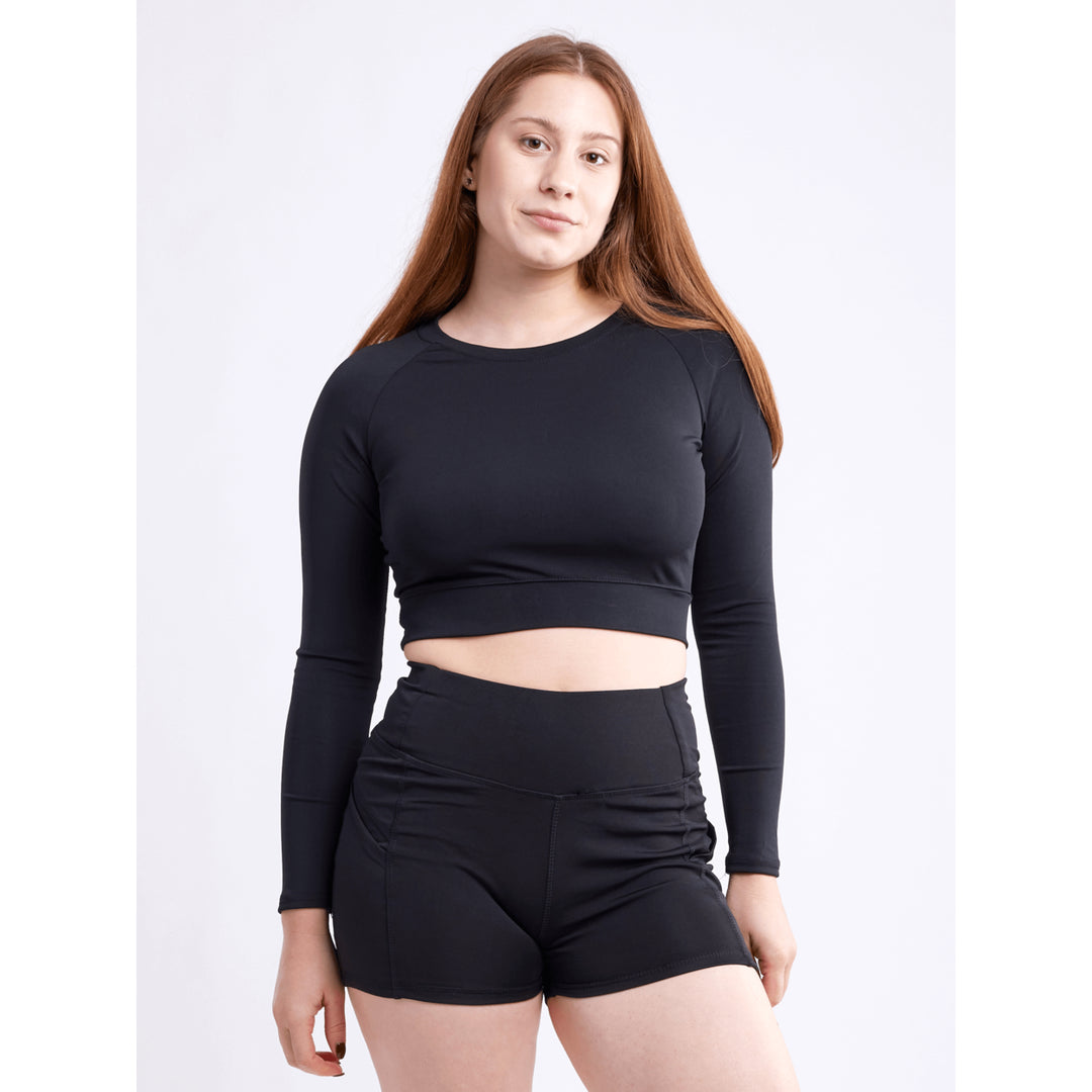 Long-Sleeve Crop Top Image 9