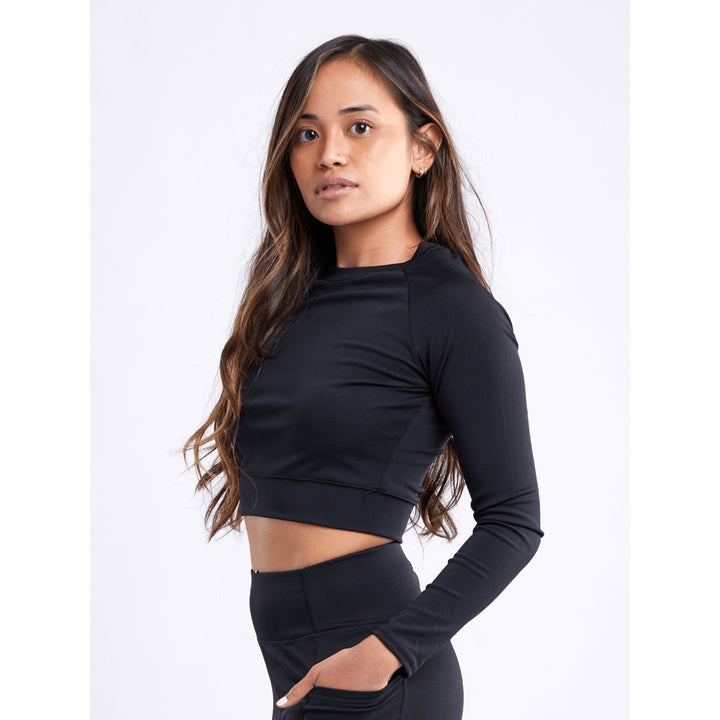 Long-Sleeve Crop Top Image 12