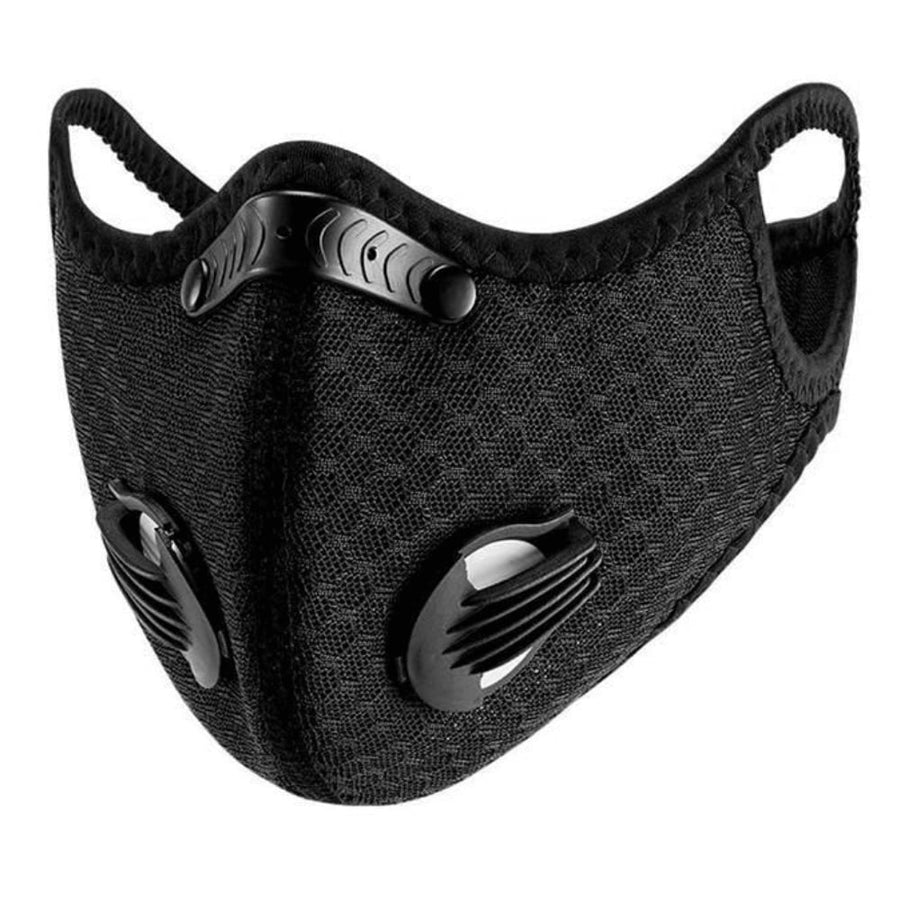 Performance Sports Face Mask with Activated Carbon Filter and Breathing Valves Image 1