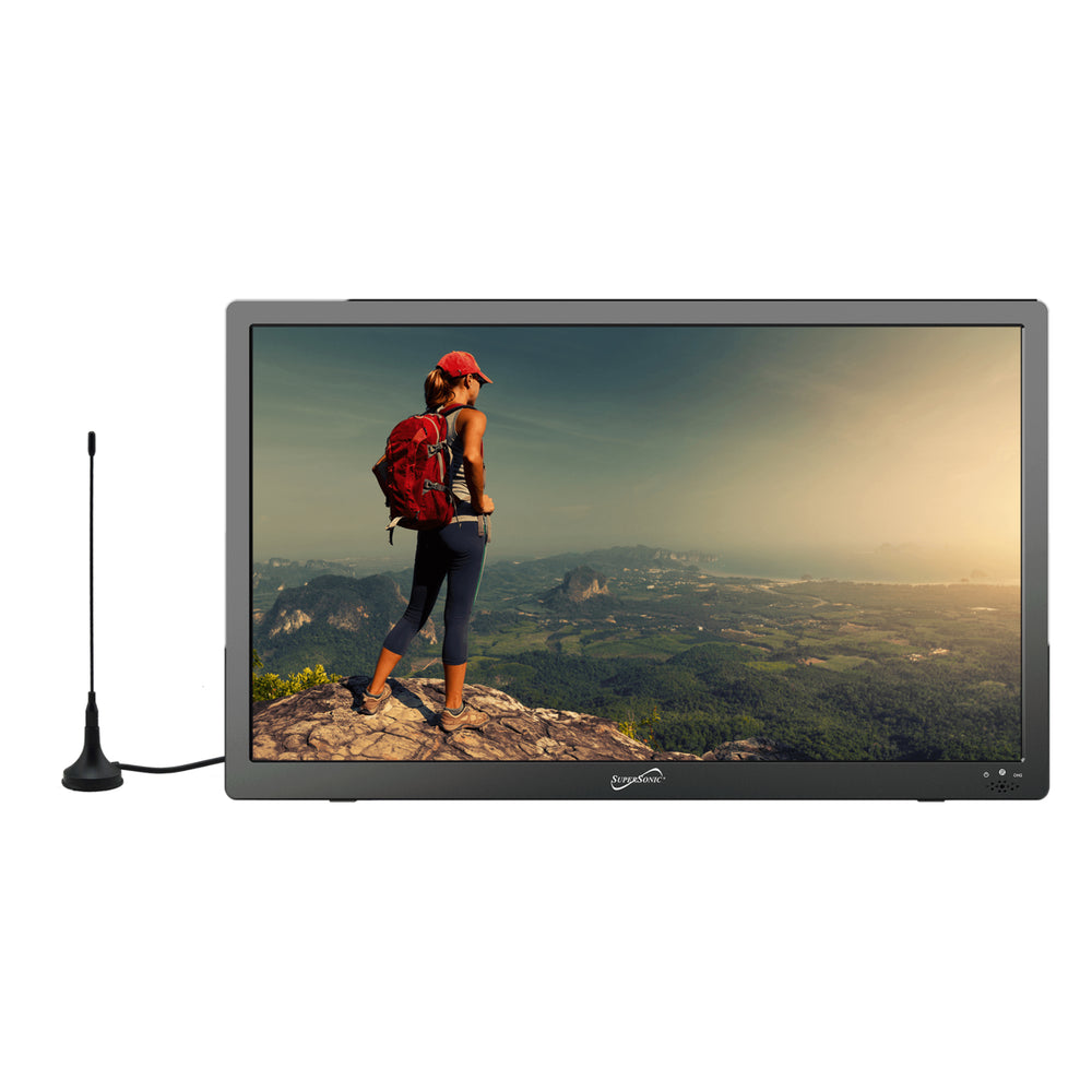 Portable 16" 12 Volt Digital LED TV with USBSDand HDMI Input: Built-in Rechargeable Lithium Ion Battery and FM Radio Image 2