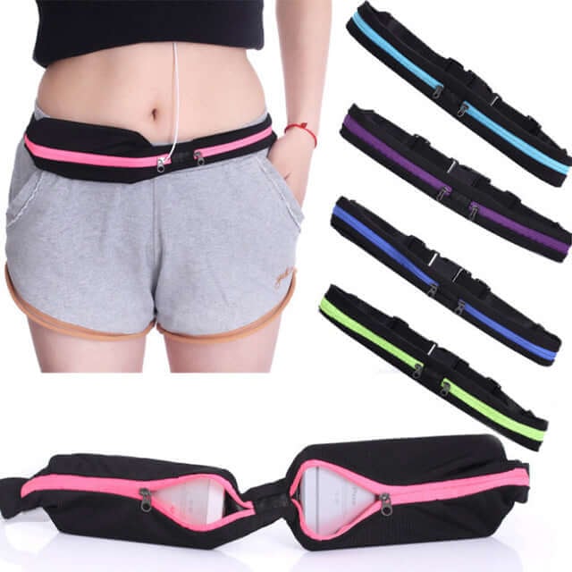 Stride Dual Pocket Running Belt and Travel Fanny Pack for All Outdoor Sports Image 1