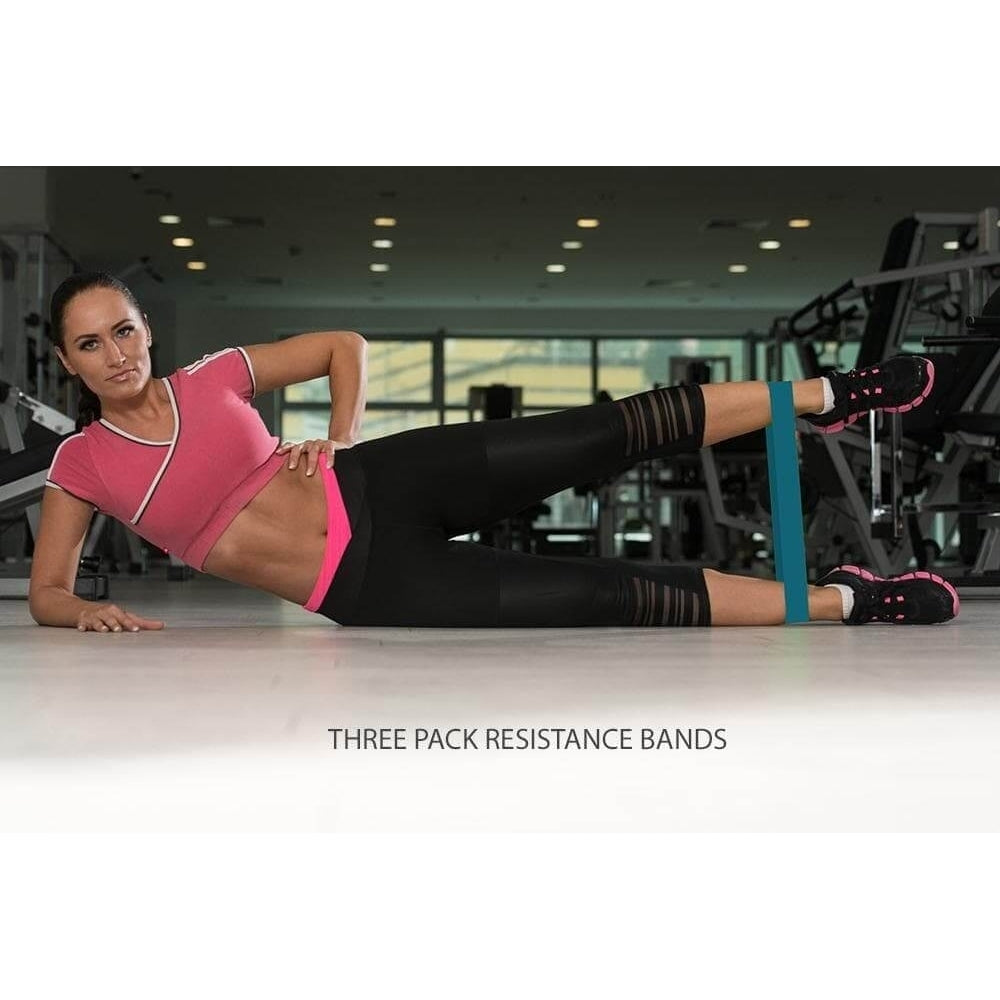 Resistance and Core Fitness Training Bundle with Loop Bands Exercise Discs Image 4