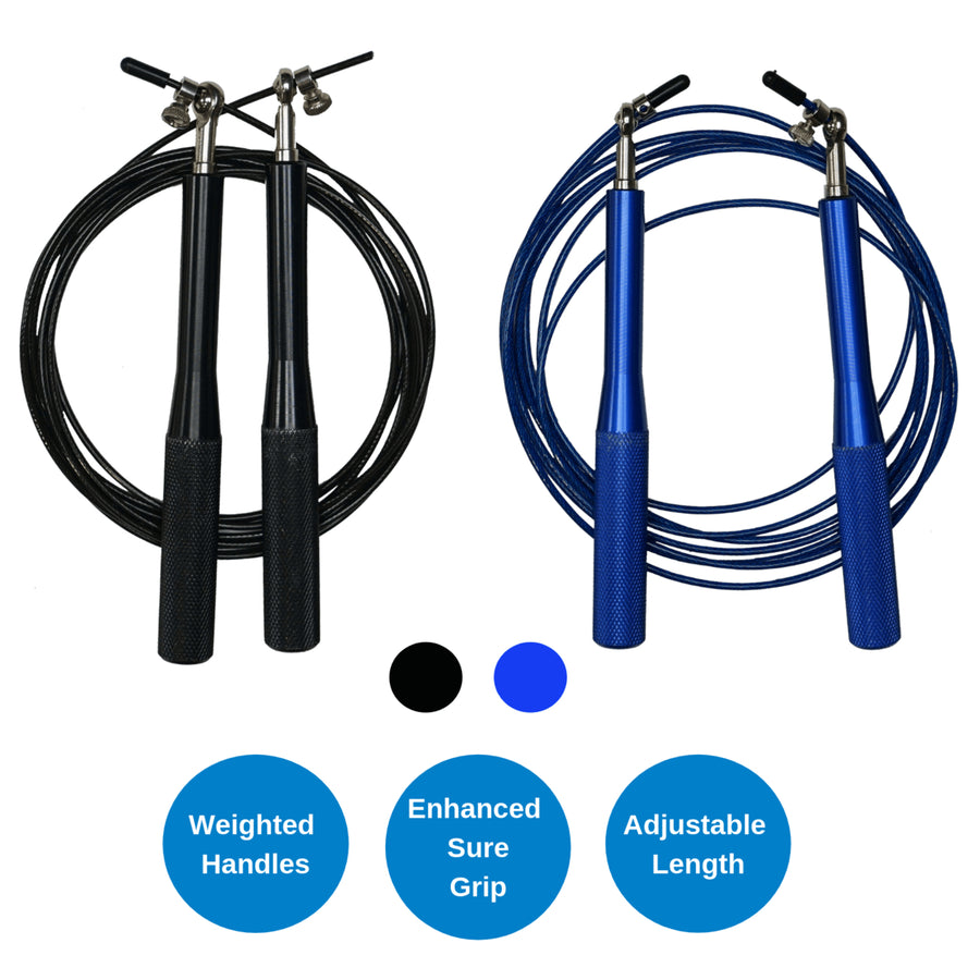 Weighted Jump Rope with Adjustable Steel Wire Cable Image 1