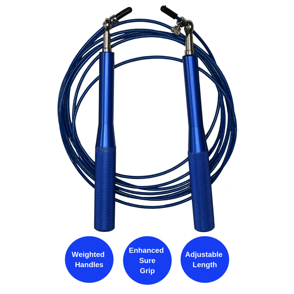 Weighted Jump Rope with Adjustable Steel Wire Cable Image 2