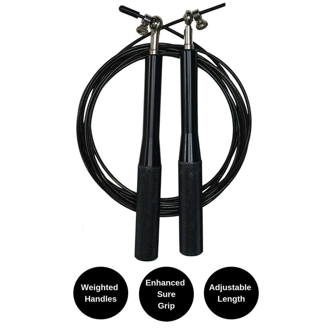 Weighted Jump Rope with Adjustable Steel Wire Cable Image 3
