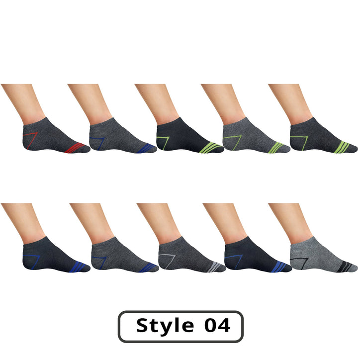 Mens Active Low-Cut Ankle Socks 20 or 40 Pairs Moisture Wicking Cushioned Comfort Image 8