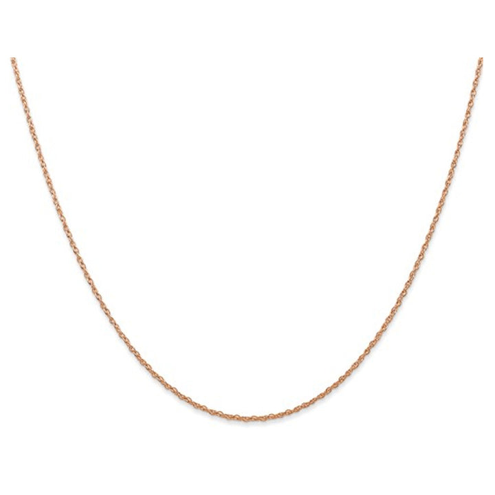 14K Rose Pink Gold Carded Cable Rope .7mm Chain 18 Inches Image 4