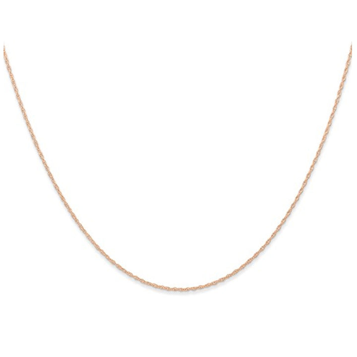 14K Rose Pink Gold Carded Cable Rope .6mm Chain 20 Inches Image 4