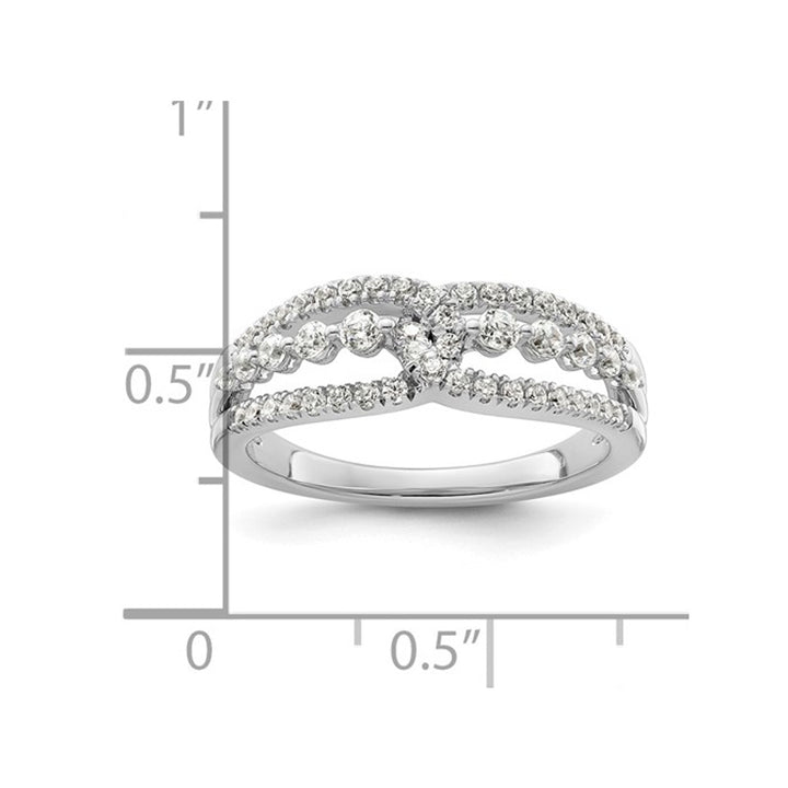 1/2 Carat (ctw) Lab-Grown Diamond Ring in 14K White Gold Image 4