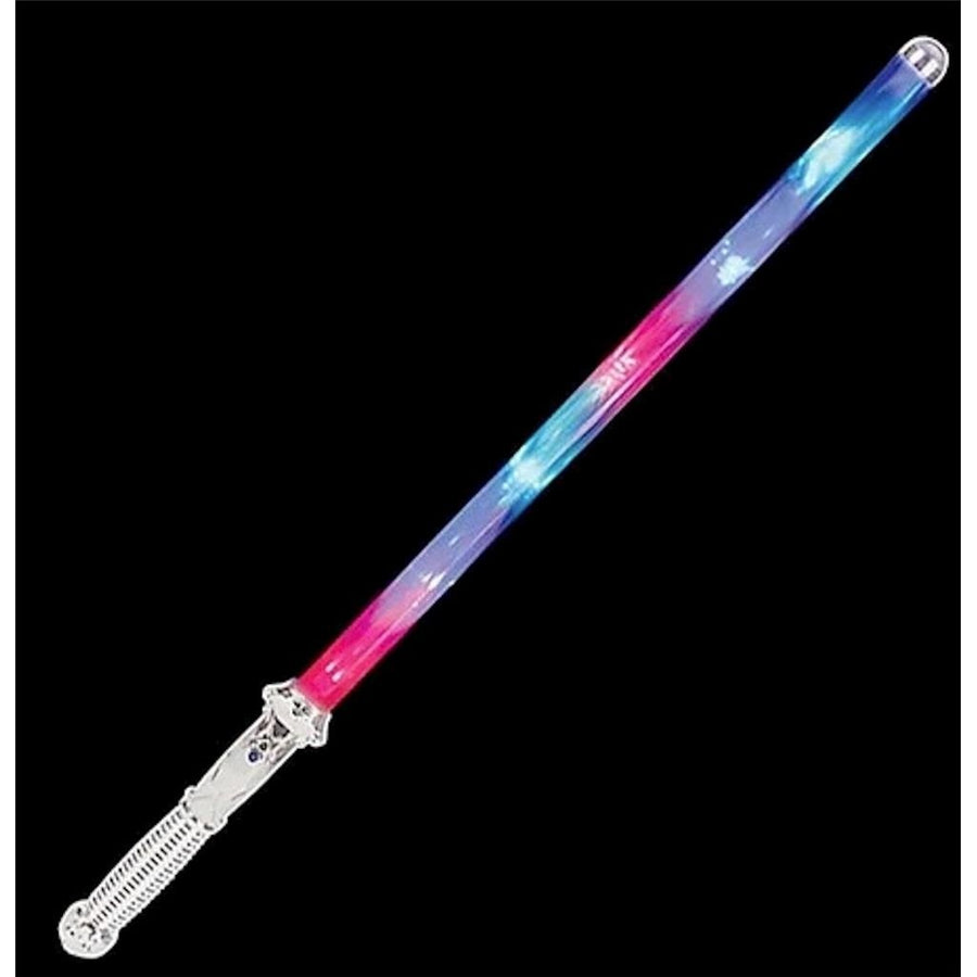 28" RAINBOW MULTICOLOR FLASHING LED SWORD saber toy kids flashing sound LN318 Image 1