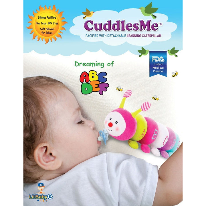 CuddlesMe Pacifier with Detachable Plush ABC Learning Caterpillar Image 4