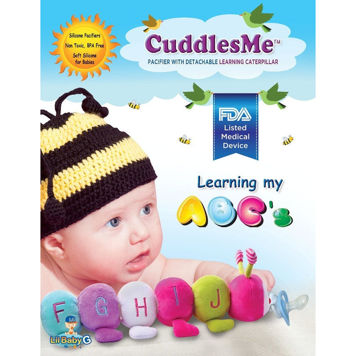 CuddlesMe Pacifier with Detachable Plush ABC Learning Caterpillar Image 4