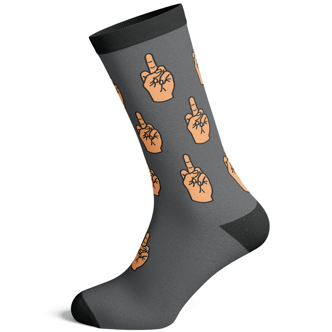 Mens Middle Finger Socks Funny Flick Off F You Graphic Novelty Footwear Image 4