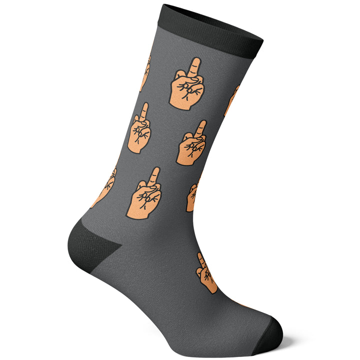 Mens Middle Finger Socks Funny Flick Off F You Graphic Novelty Footwear Image 6