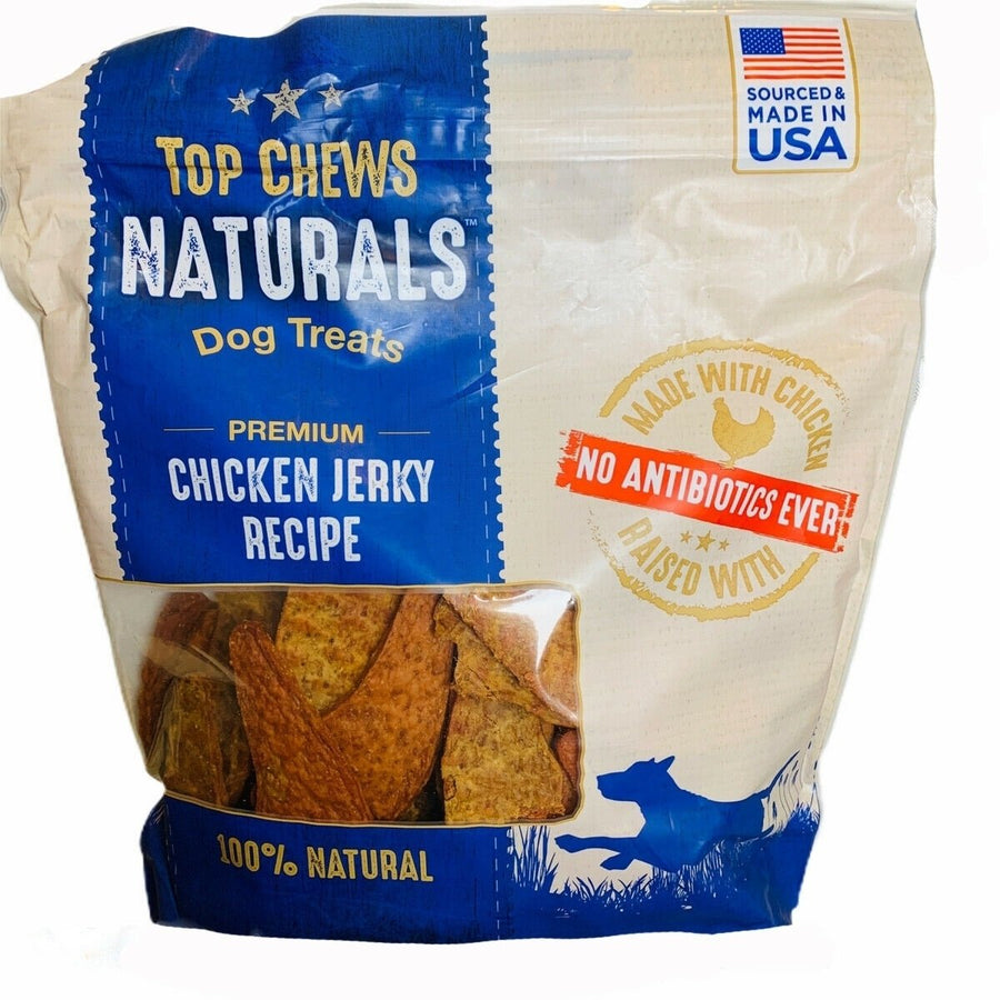 Top Chews 100% Natural Dog Treats Chicken Jerky Recipe 48 Ounce Image 1