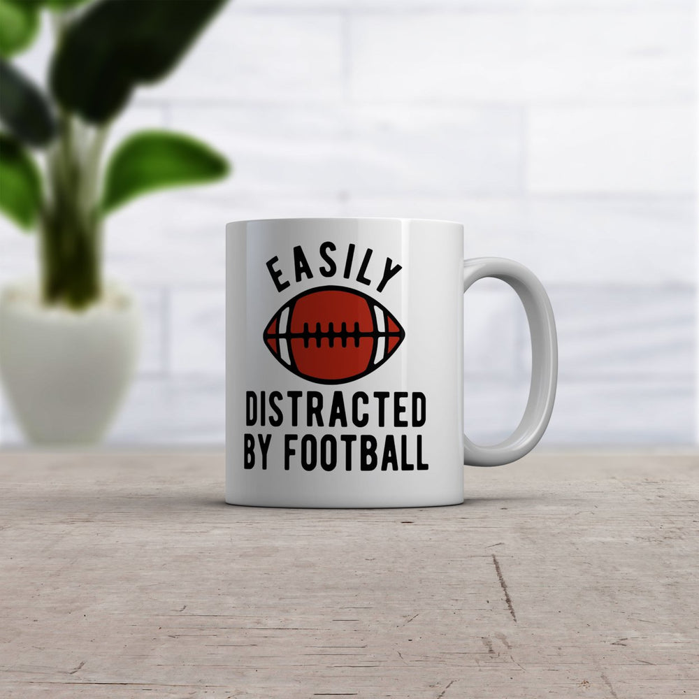 Easily Distracted By Football Mug Funny Sarcastic Foot Ball Lovers Novelty Coffee Cup-11oz Image 2