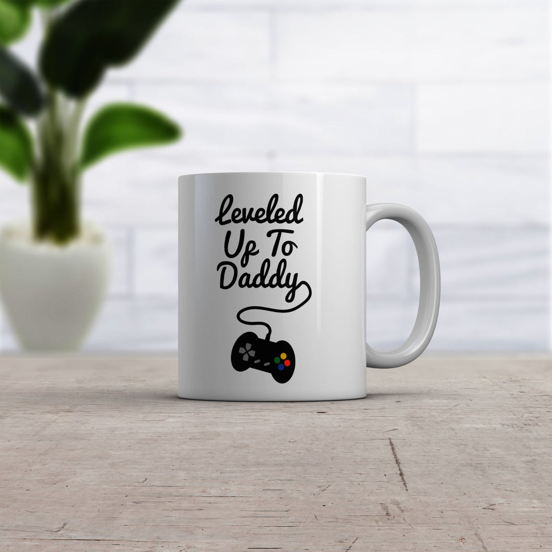 Leveled Up To Daddy Mug Funny Fathers Day Video Game Controller Graphic Novelty Coffee Cup-11oz Image 2