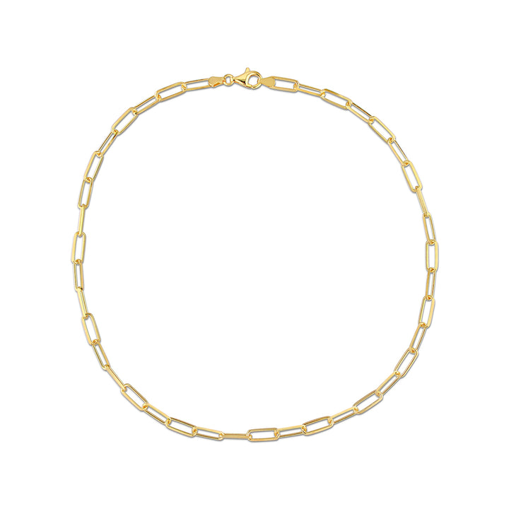 Diamond-Cut Paperclip Chain Necklace in 18K Yellow Gold Plated Sterling Silver (18 Inches) Image 3