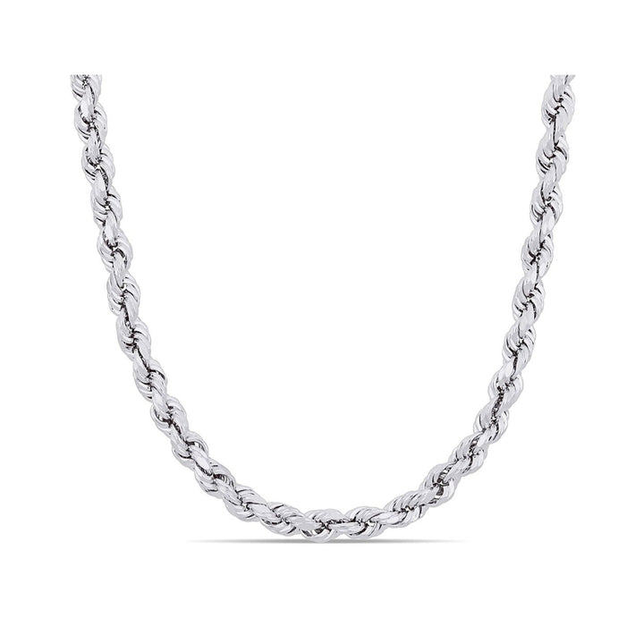 18 Inch Rope Chain Necklace in Sterling Silver (5mm) Image 1