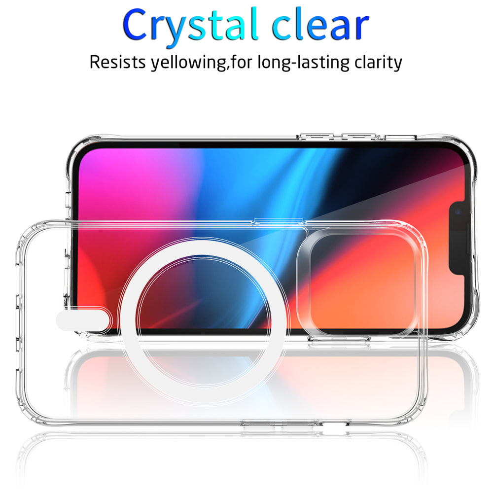 navor Clear Case Compatible with iPhone 13 Pro 6.1-inch Compatible with MagSafe Shockproof Drop Protection -Clear Image 2