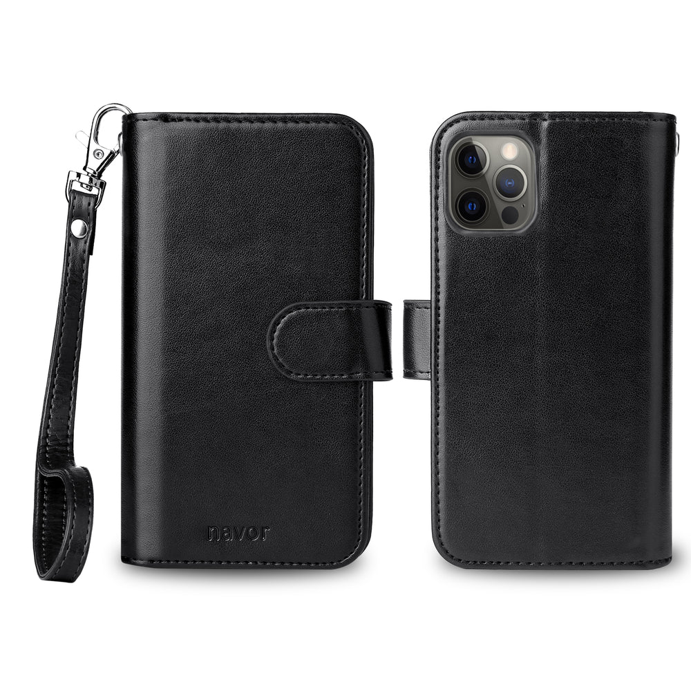 navor Magnetic Detachable Wallet Case with RFID Protection Compatible for iPhone 12 Pro 6.1 Inch JOOT-3L Image 2