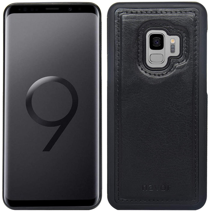 navor Case Compatible with Samsung Galaxy S9 PU Leather Magnetic Slim and Light Premium Cover Image 2