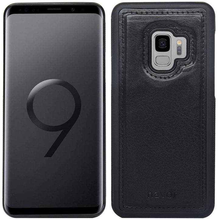 navor Case Compatible with Samsung Galaxy S9 PU Leather Magnetic Slim and Light Premium Cover Image 1