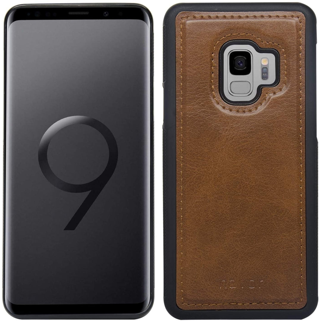 navor Case Compatible with Samsung Galaxy S9 PU Leather Magnetic Slim and Light Premium Cover Image 4