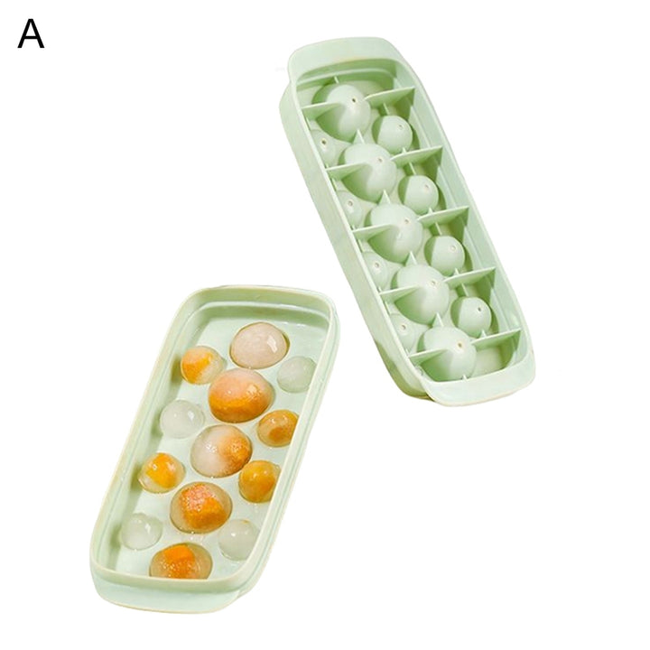1 Set Ice Cube Tray Food Grade Super Soft PP Cocktail Round Ice Ball Maker Mold with Lid for Home Image 4