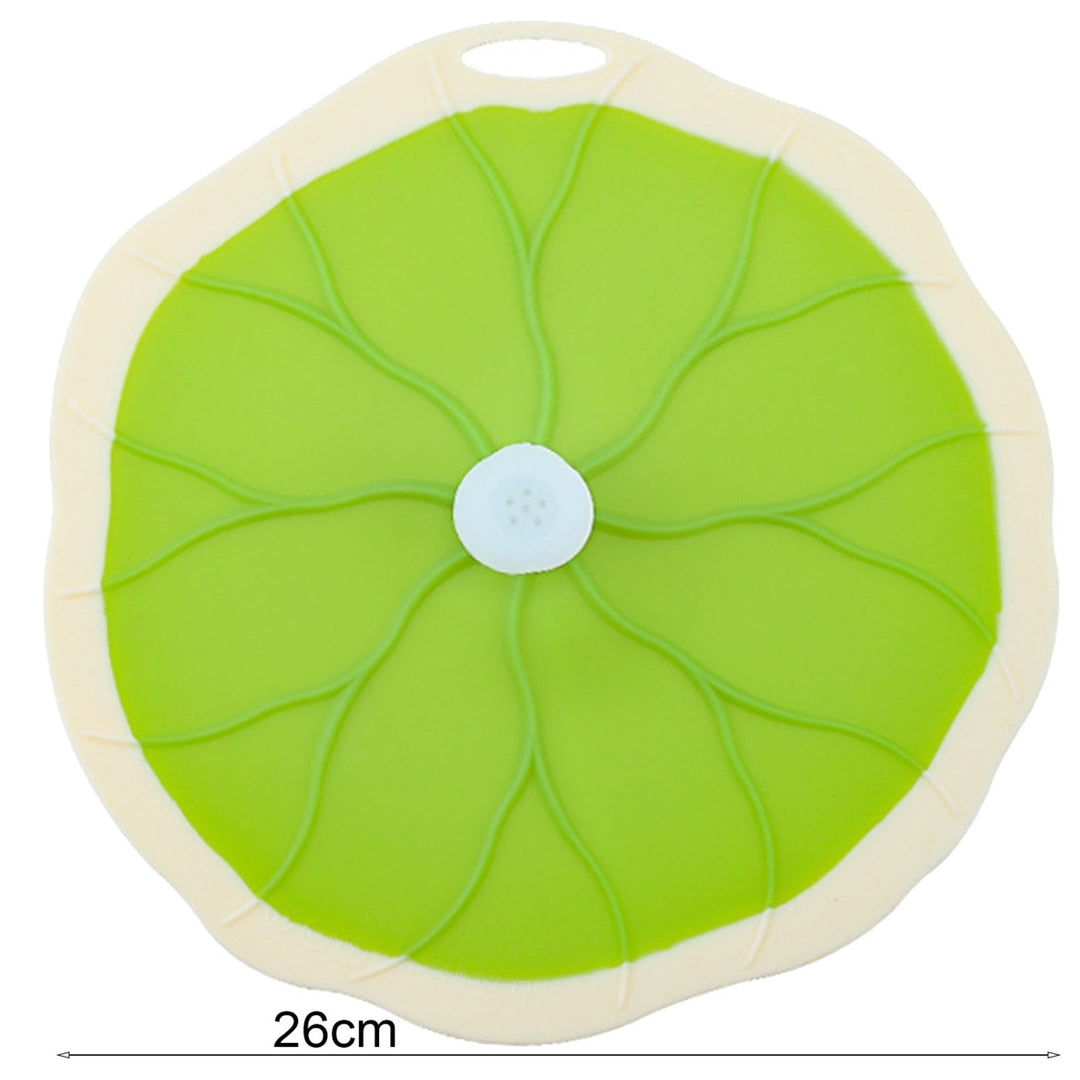 Bowl Suction Cover Lotus Leaf Shape Dust-proof Silicone Microwave Splatter Bowl Lid for Plates Image 6