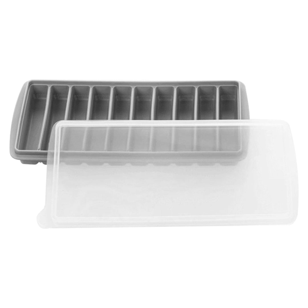 Ice Cube Tray Super Soft Heat Resistant Silicone 10-Cavities Flexible Ice Cube Maker Mold for Home Image 2