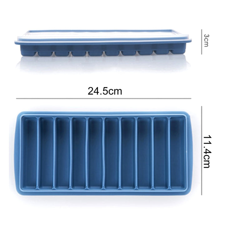 Ice Cube Tray Super Soft Heat Resistant Silicone 10-Cavities Flexible Ice Cube Maker Mold for Home Image 9