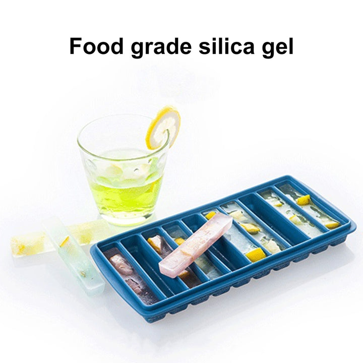 Ice Cube Tray Super Soft Heat Resistant Silicone 10-Cavities Flexible Ice Cube Maker Mold for Home Image 11