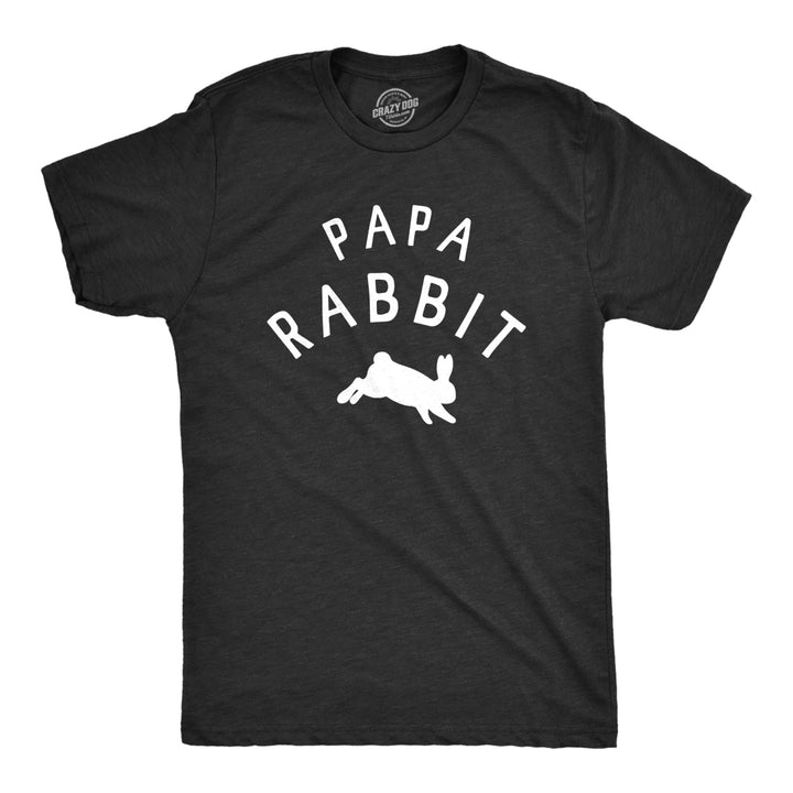 Mens Papa Rabbit T Shirt Funny Easter Sunday Bunny Tee For Guys Image 1