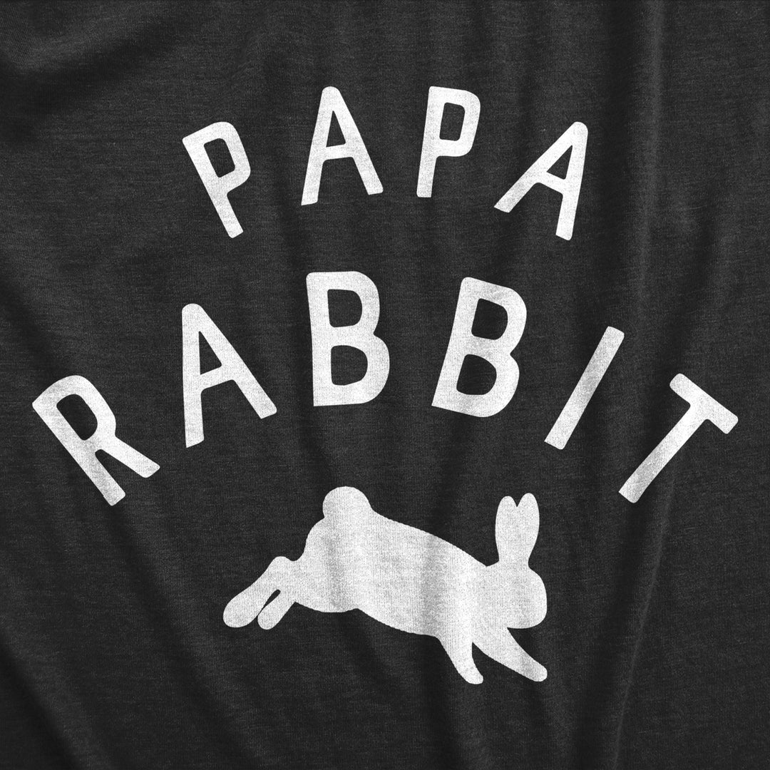 Mens Papa Rabbit T Shirt Funny Easter Sunday Bunny Tee For Guys Image 2