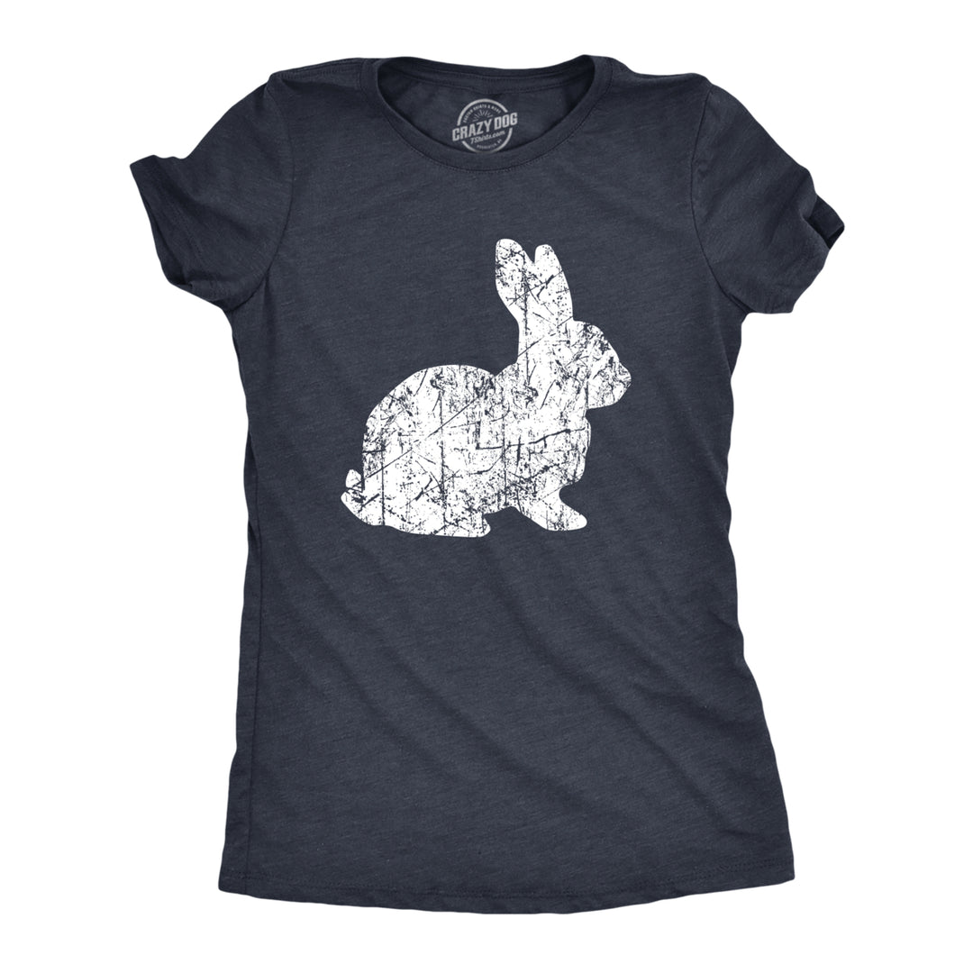 Womens Big Bunny T Shirt Funny Cute Easter Sunday Rabbit Tee For Ladies Image 1