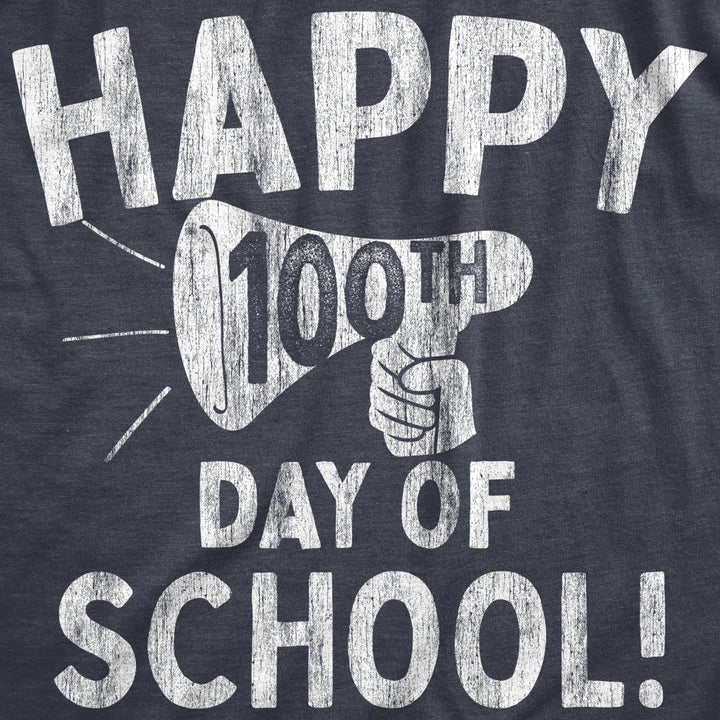 Mens Happy 100th Day of School T Shirt Funny Teacher Learning Tee For Guys Image 2