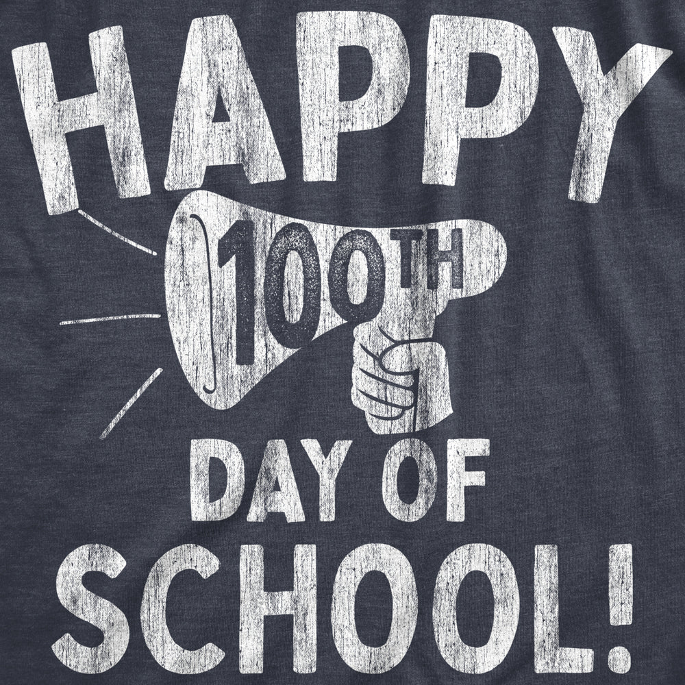 Womens Happy 100th Day of School T Shirt Funny Teacher Learning Tee For Ladies Image 2