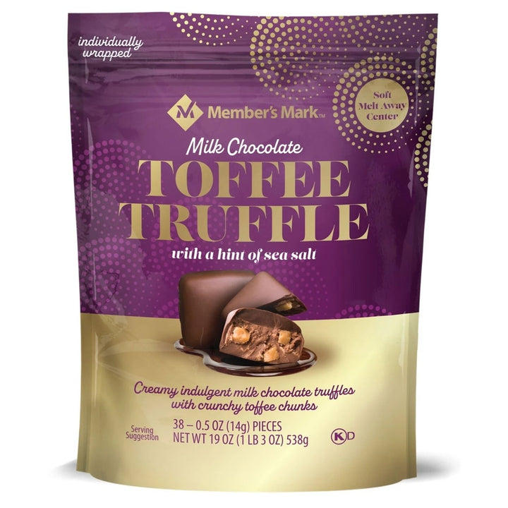 Member's Mark Milk Chocolate Toffee Truffle with Sea Salt (19 Ounce) Image 1