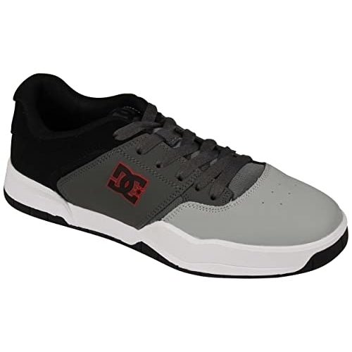 DC Mens Central Low Shoe Skate  BLACK/GREY/RED Image 1