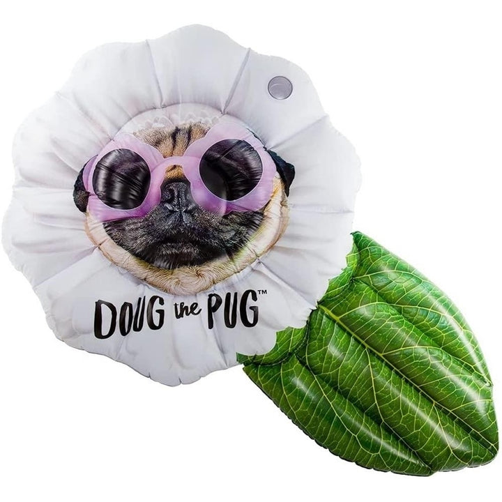 Doug The Pug Inflatable Pool Float Lounger Summer Beach Raft Puncture Resistant Mighty Mojo Image 1