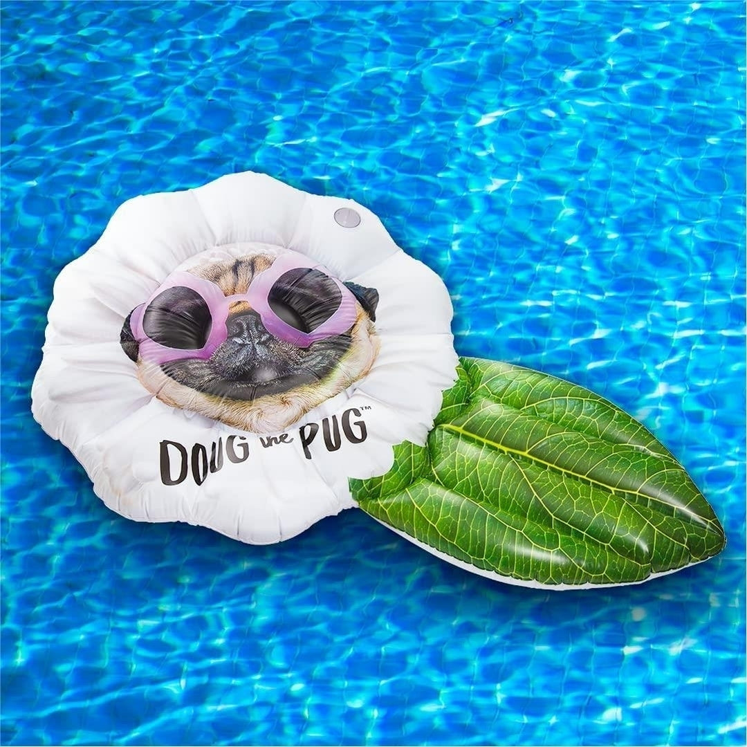 Doug The Pug Inflatable Pool Float Lounger Summer Beach Raft Puncture Resistant Mighty Mojo Image 4