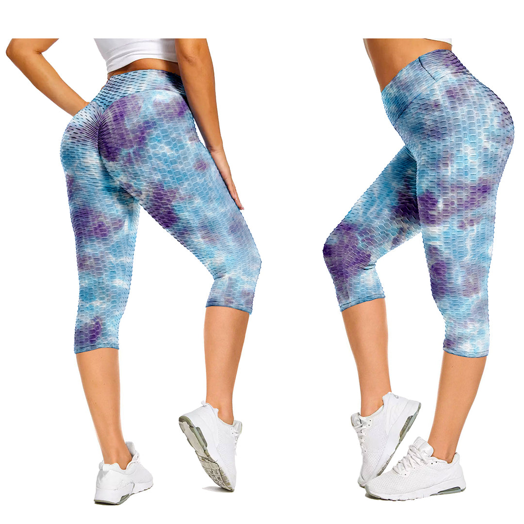 3-Pack: Womens High Waisted Anti Cellulite Leggings (Butt Lifting) Image 8