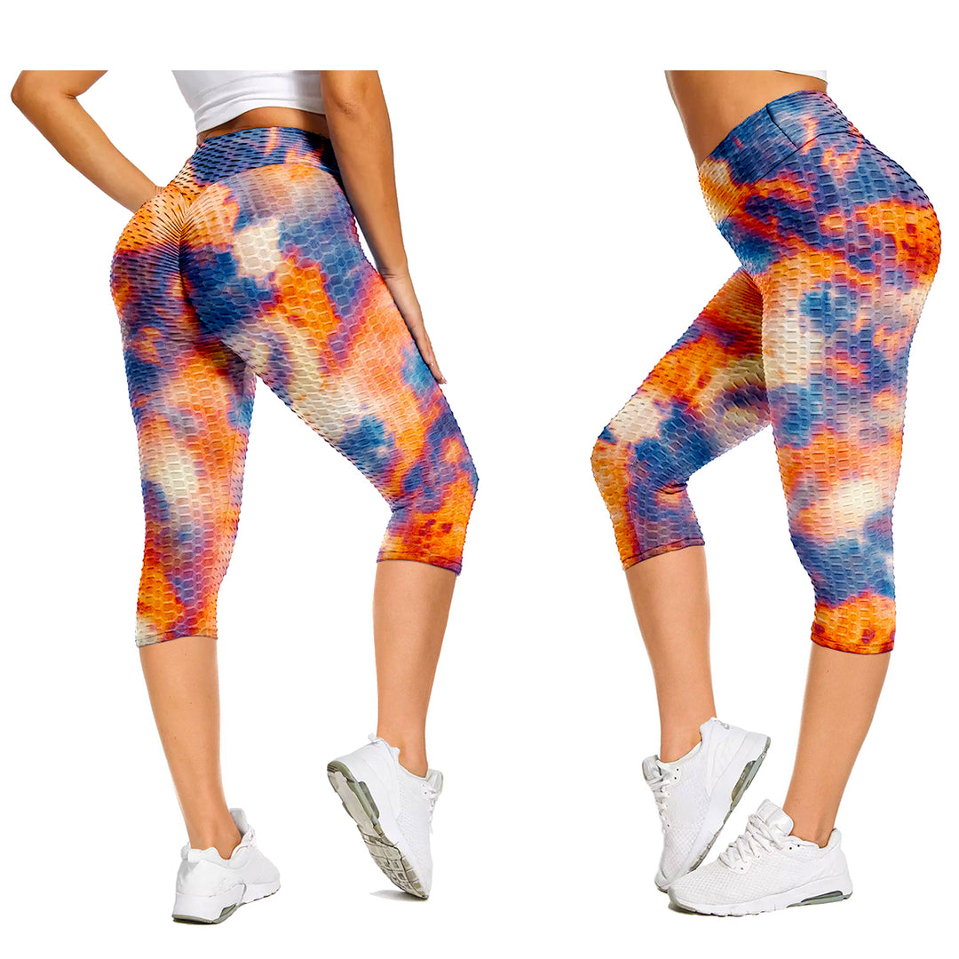 3-Pack: Womens High Waisted Anti Cellulite Leggings (Butt Lifting) Image 9