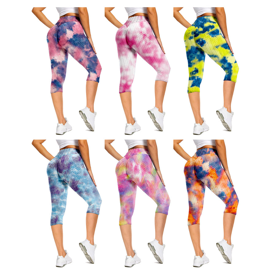 2-Pack Tie Dye Butt Lifting Leggings For Women Image 1