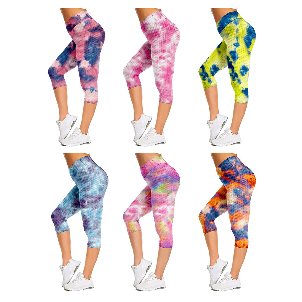 2-Pack Tie Dye Butt Lifting Leggings For Women Image 2