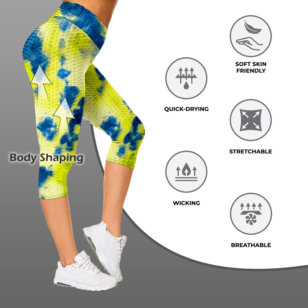 2-Pack Tie Dye Butt Lifting Leggings For Women Image 4