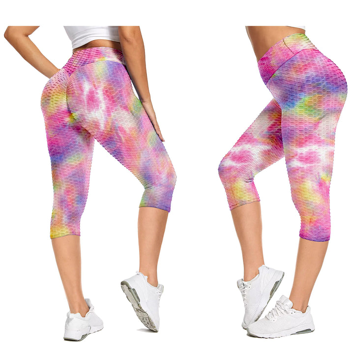 2-Pack Tie Dye Butt Lifting Leggings For Women Image 4