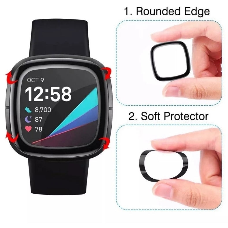 navor 4-Pack Screen Protector Full Coverage Scratch Resistant Waterproof Screen Protective Cover for Smart Watch Image 2